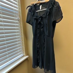 Short sleeve black Xhilaration chiffon dress-size S